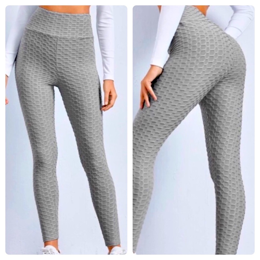 Honeycomb Textured High Waist Scrunch Butt leggings